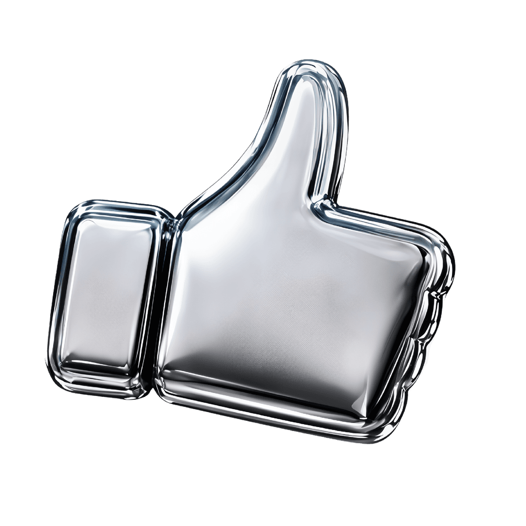 Silver 3D Like Hand