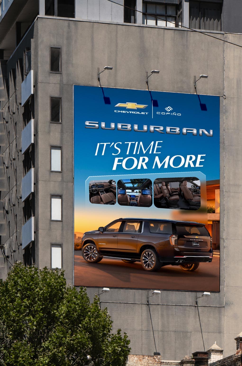 Chevrolet Silverado building wall banner