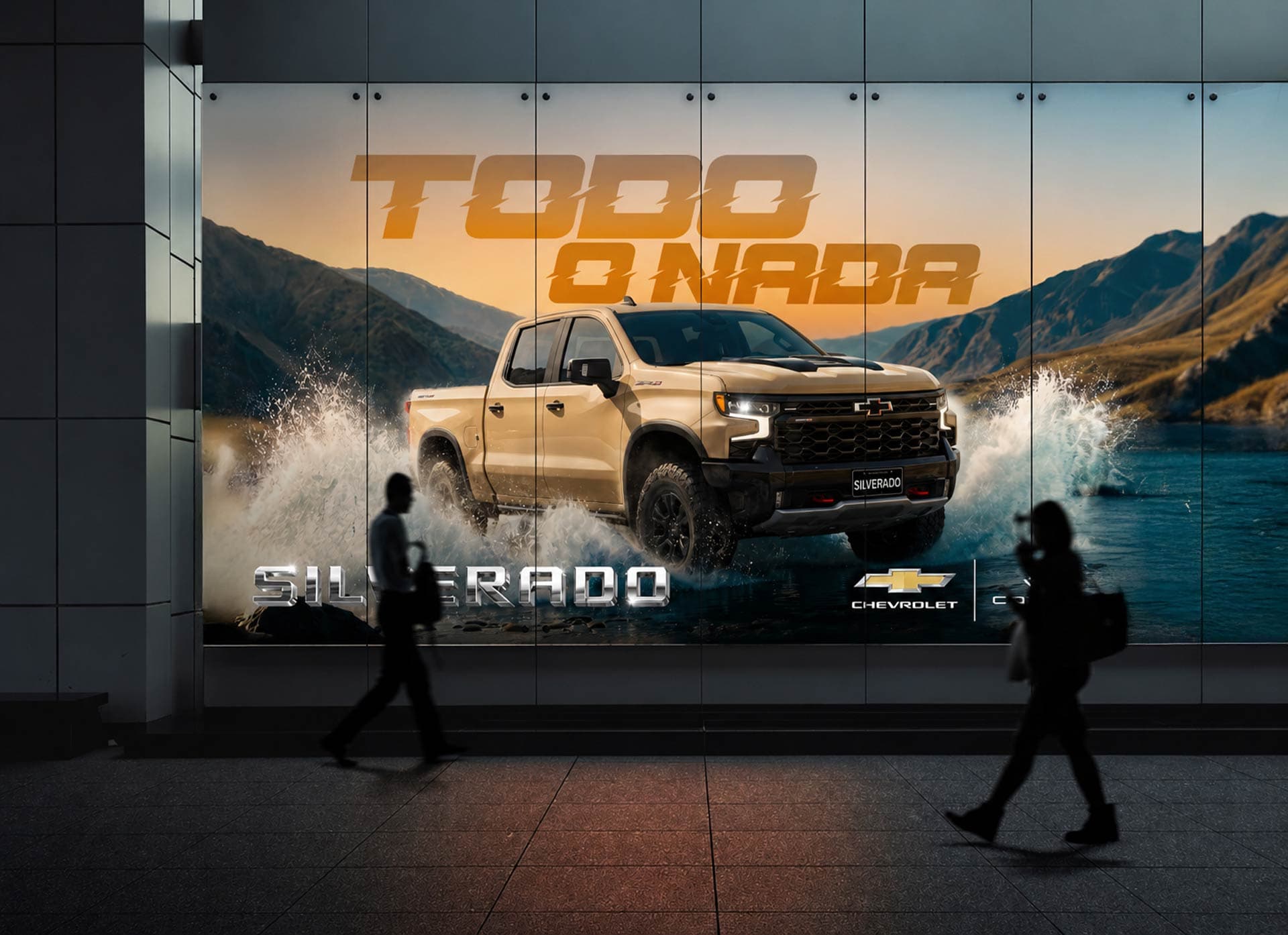 Chevrolet Silverado glass transit installation