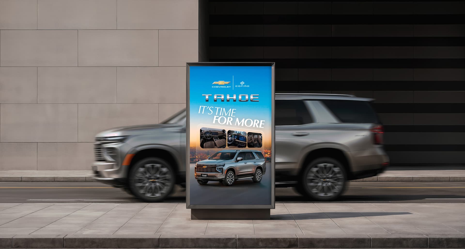 Chevrolet SUV street display totem