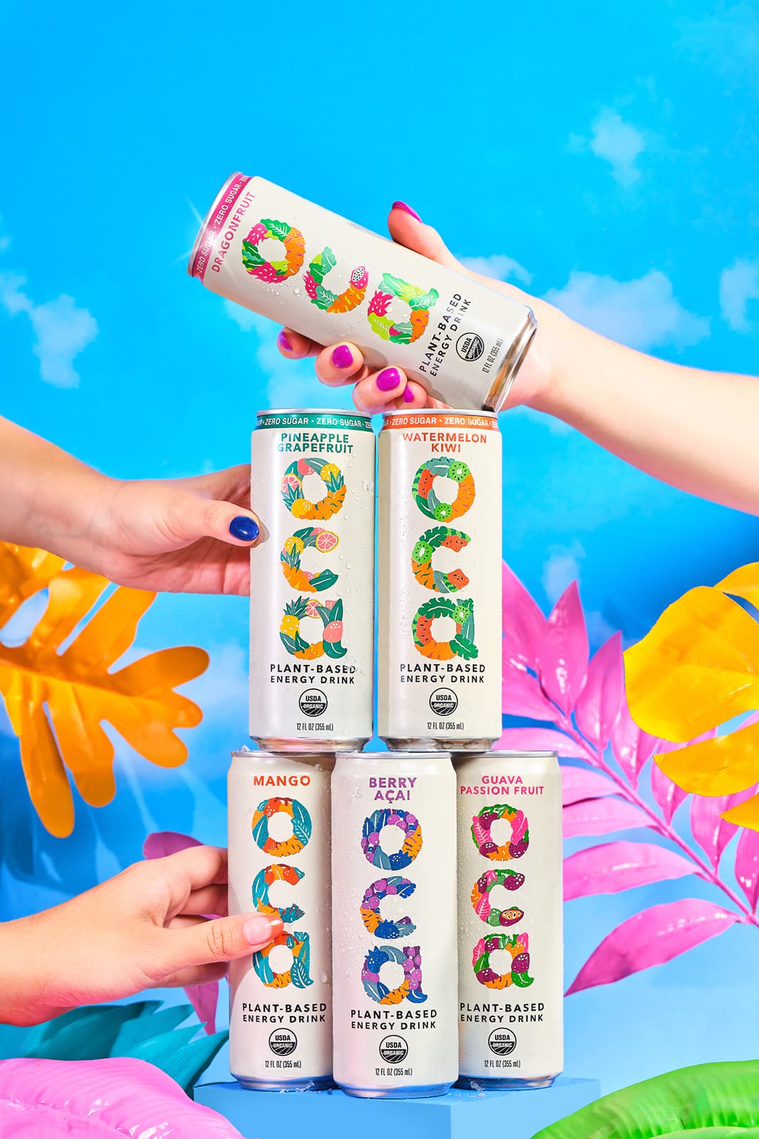 OCA cans stack