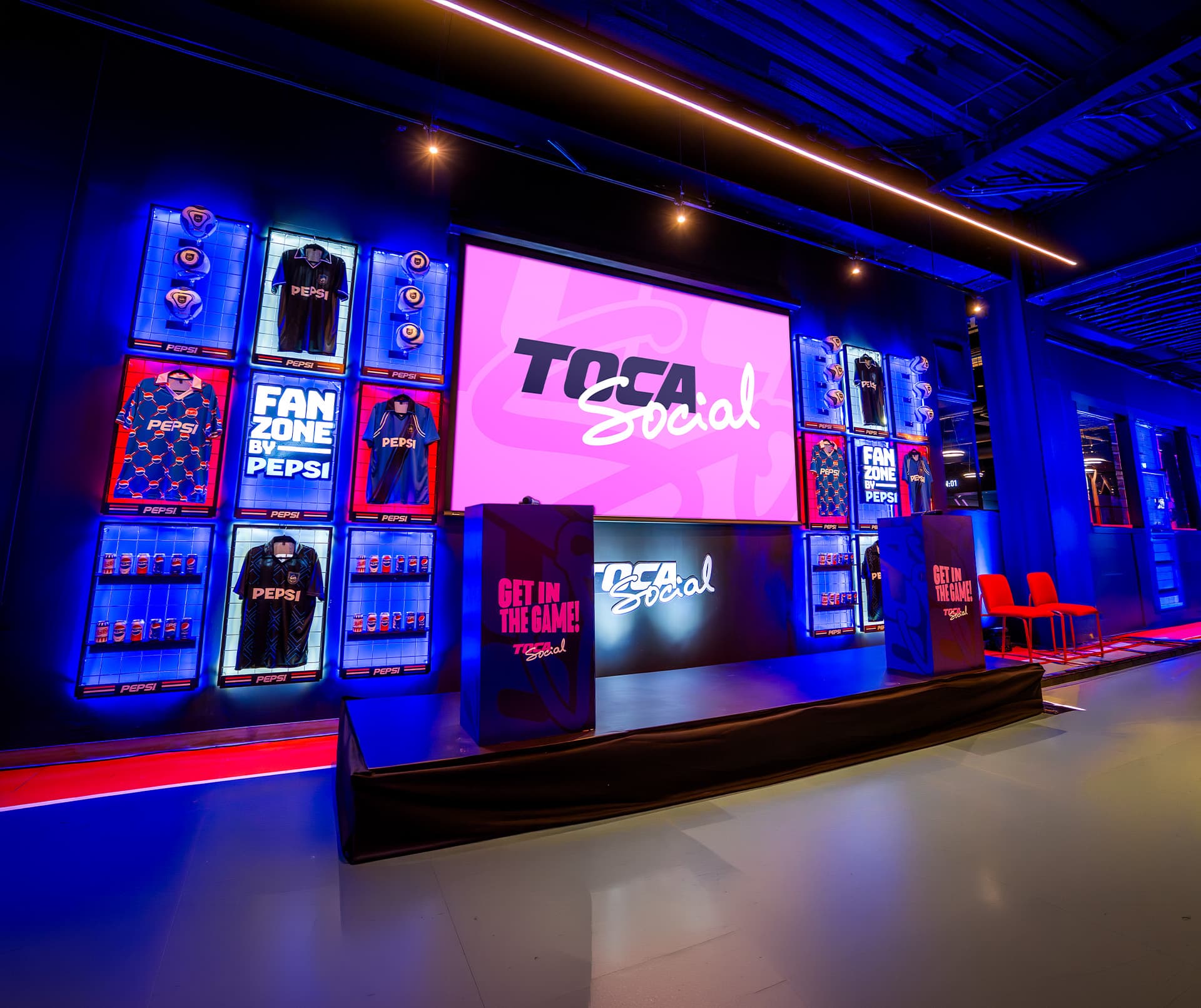 TOCA Social main stage with Fan Zone by Pepsi showcase