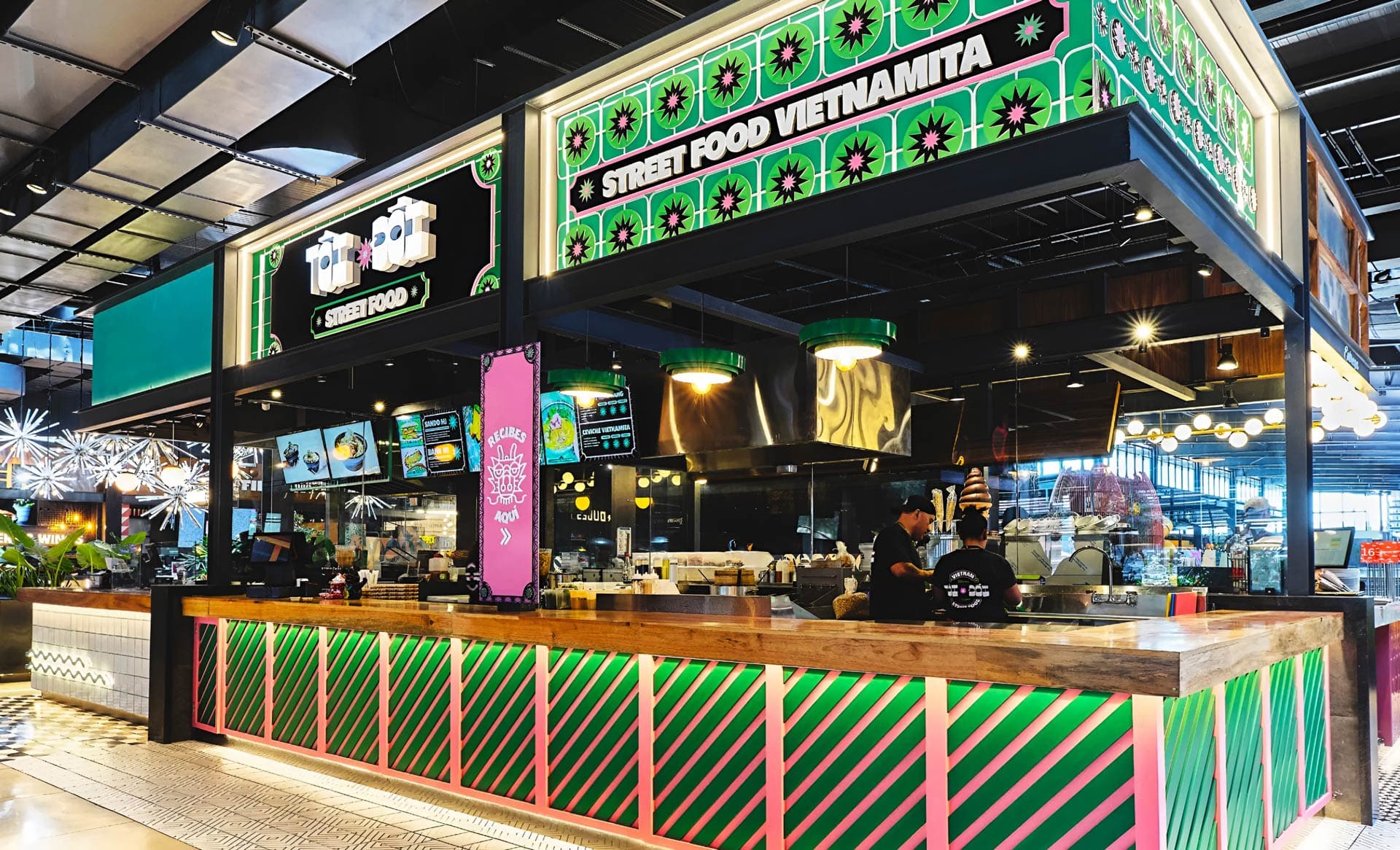 Freestanding Toi Doi Street Food kiosk architecture