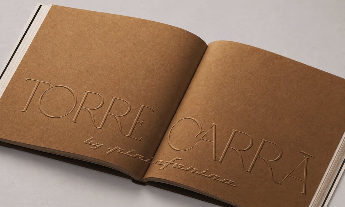 Embossed hardcover editorial brochure