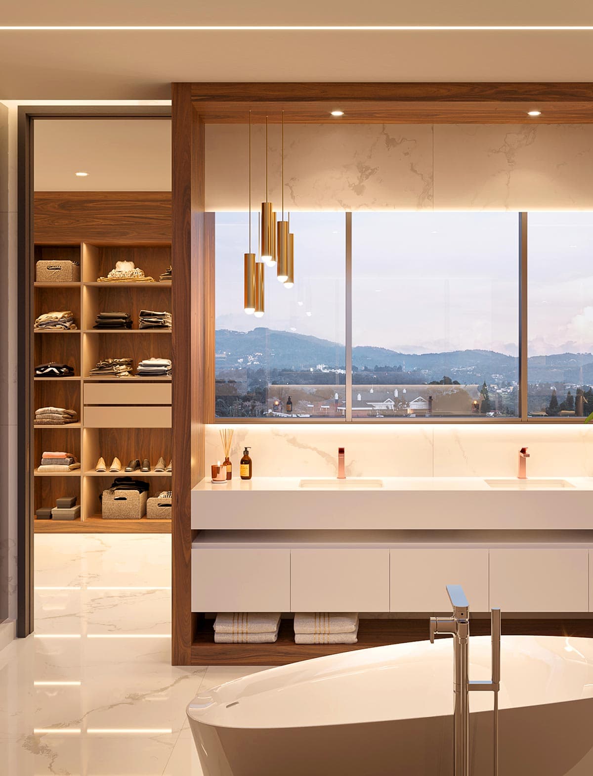 Master luxury bathroom interior