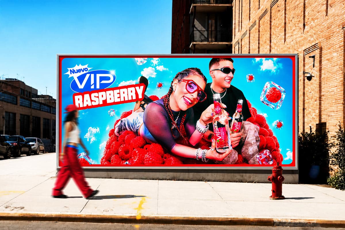 VIP Street billboard with models