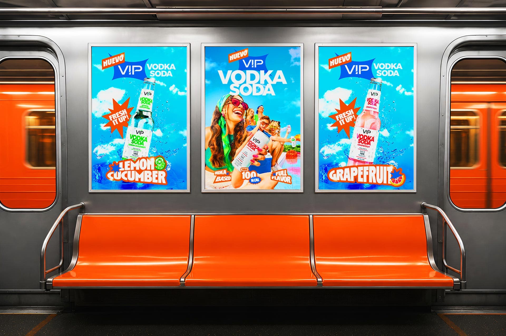 VIP Subway transit takeover posters