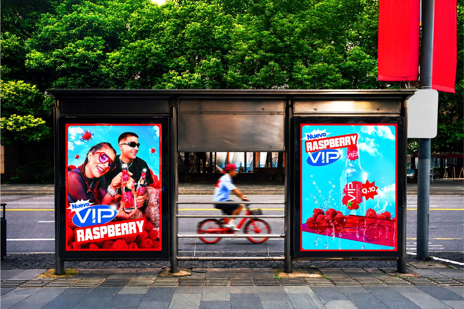 VIP Bus shelter urban night installation
