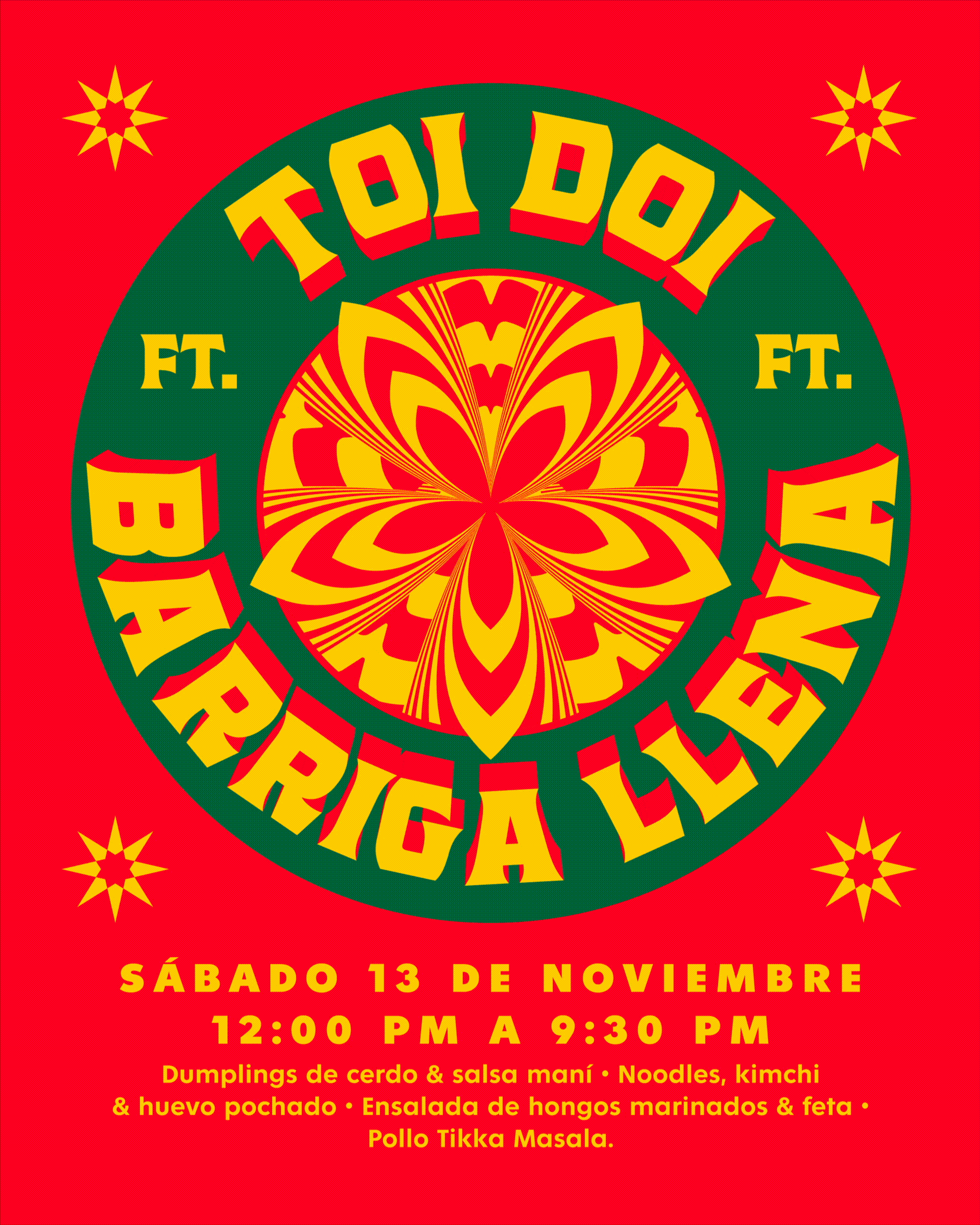 Toi Doi ft Barriga Llena festival animated poster